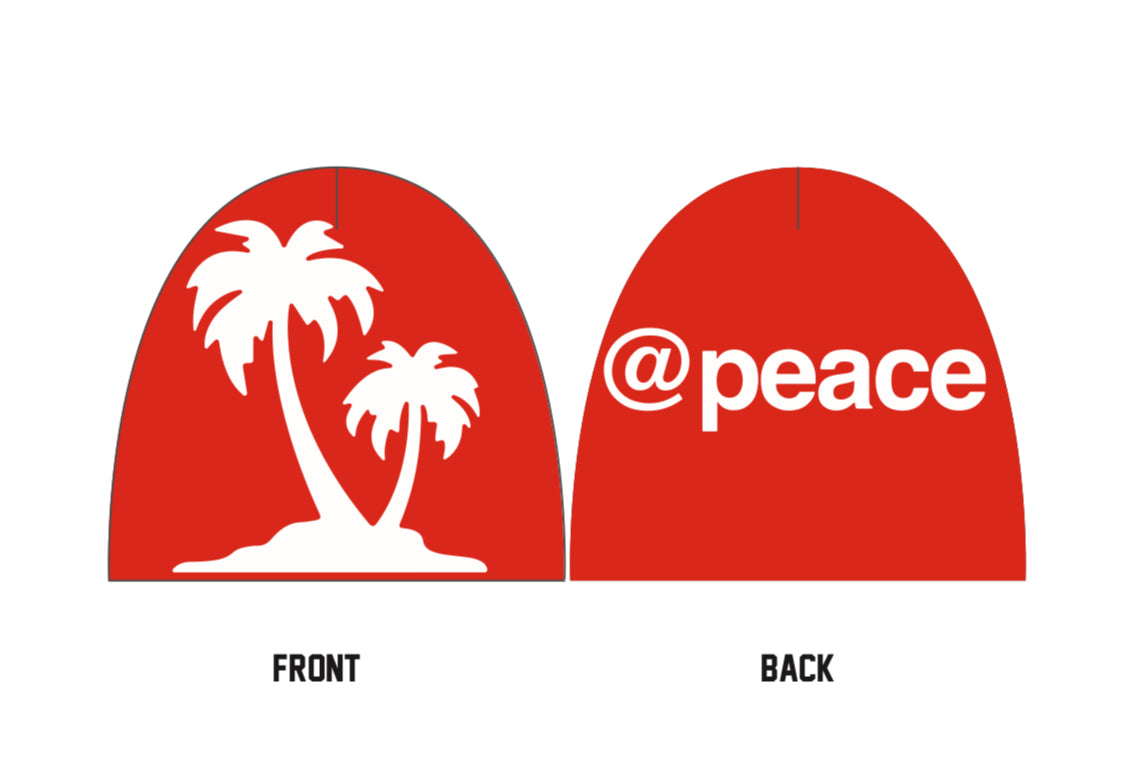 "@peace" satin lined beanies