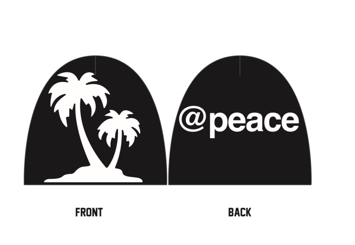 "@peace" satin lined beanies